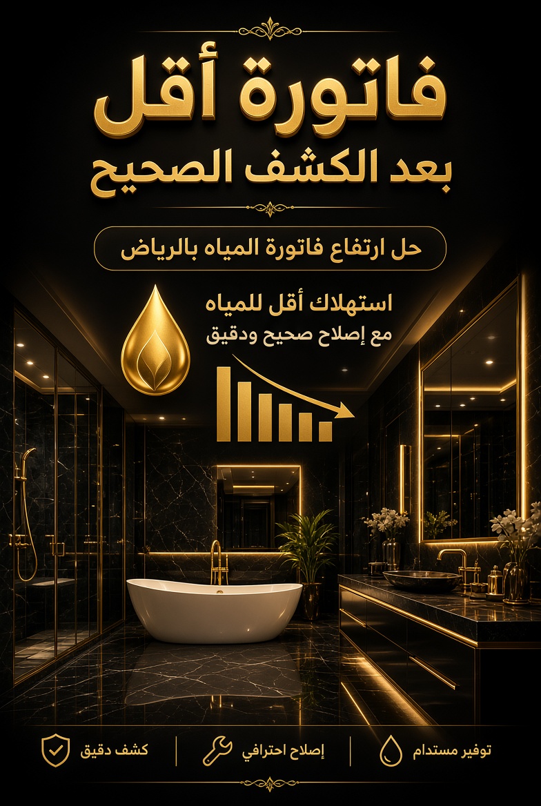 شركة حل ارتفاع فاتورة المياه بالرياض